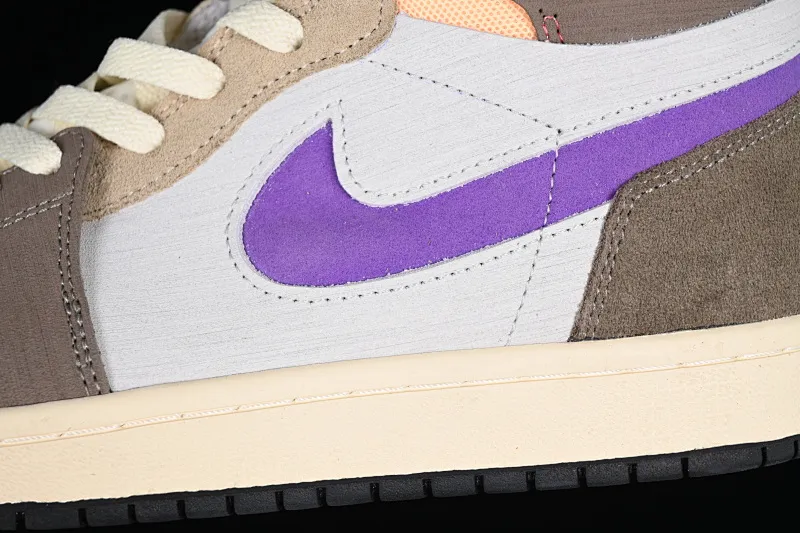 All categories Air Jordan Jordan series basketball shoes Air Jordan 1 High Air Jordan 1 Zoom CMFT AJ1 Joe 1 gray and purple color matching DV1307-205